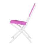 Chaises pliantes Ragazza (lot de 2) Acier / Textilene rose Métal Textile