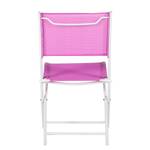 Klapstoelen Ragazza (2-delige set) staal/roze textileen metaal/roze textiel