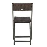 Chaises pliantes Saronno (lot de 2) Acier / Polyrotin - Anthracite / Marron