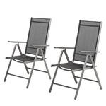 Chaises empilables Linu (lot de 2) En aluminium - Noir / Anthracite