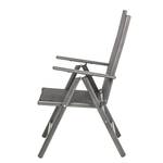 Klapstoelen Linu (2-delige set) aluminium - zwart/antracietkleurig
