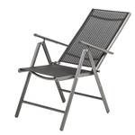 Klapstoelen Linu (2-delige set) aluminium - zwart/antracietkleurig