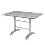 Tavolo pieghevole Maestro Alluminio/Piano Werzalit di colore argento/Effetto Montpellier in 120 x 80 cm