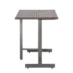 Table pliable Saronno I Acier / Tressage en matière synthétique Anthracite Marron