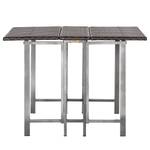 Table pliable Saronno II Acier / Tressage en matière synthétique - Anthracite / Marron