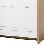 Kledingkast kast Ancona grof gezaagde eikenhouten look/wit