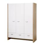 Kledingkast kast Ancona grof gezaagde eikenhouten look/wit