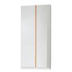 Armoire à vêtements Bibo I Blanc alpin / Orange - 95 cm - 2 portes