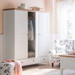 Armoire à vêtements Celeste 3 portes - Blanc / Miel - Verni