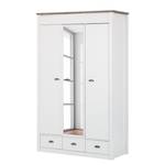 Kleiderschrank Chateau Weiß/Eiche Sanremo Dekor - Breite: 137 cm - 3 Türen