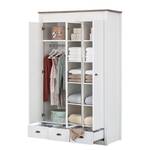 Kledingkast Chateau wit/San Remo eikenhouten look - Breedte: 137 cm - 3 deuren