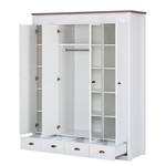 Kledingkast Chateau wit/San Remo eikenhouten look - Breedte: 180 cm - 4 deuren