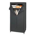 Armoire à vêtements Deep Black I Fibres synthétiques / Acier - Noir - Hauteur : 160 cm