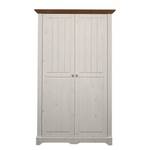 Armoire à vêtements Karlotta (2 portes) Pin / Blanc lavé - White Washed / Provence