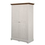 Armoire à vêtements Karlotta (2 portes) Pin / Blanc lavé - White Washed / Provence