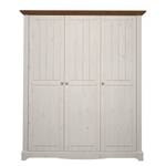 Kledingkast Karlotta (3-deurs) grenenhout/white wash - White Washed/provence