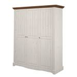 Armoire à vêtements Karlotta (3 portes) Pin / Blanc lavé - White Washed / Provence