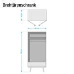 Kleiderschrank Loca I Wildeiche teilmassiv - 1 Kleiderstange + 1 Fachboden