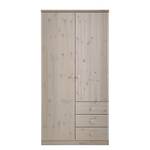 Armoire à vêtements Ribe Pin blanc lessivé - Largeur : 100 cm