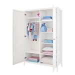 Draaideurkast Smilla Kids massief grenenhout - wit - Breedte: 122 cm - 2 deuren