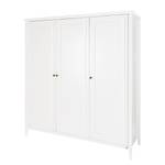Armoire à portes battantes Smilla Kids Pin massif - Blanc - Largeur : 178 cm - 3 portes