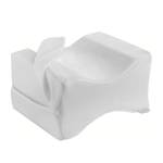 Kniekissen für Seitenschläfer Atmungsaktiv - Polyester-Schaumstoff/Baumwolle/Polyester - Weiß - 20x26 x 14 cm