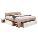 Bedframe Stefan Sonoma eikenhouten look/wit - Sonoma eikenhouten look/wit - 140 x 200cm