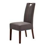 Chaises rembourrées Alessia (lot de 2) Imitation cuir - Marron / Hêtre marron foncé