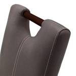 Chaises rembourrées Alessia (lot de 2) Imitation cuir - Marron / Hêtre marron foncé