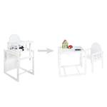 Chaise haute transformable Lene Kids Pin partiellement massif - Blanc