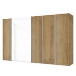 Armoire mixte Hayfork Imitation chêne de Riviera / Verre blanc - Largeur : 300 cm