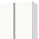 Kombischrank Mac Polarweiß / Weißglas - Breite: 200 cm