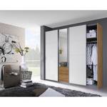 Armoire Kombino Blanc / Imitation chêne de Riviera - Largeur : 226 cm