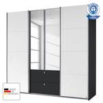 Armoire Kombino Blanc / Gris métallisé - Largeur : 226 cm