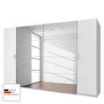 Armoire à vêtements Lotto III Blanc alpin - Largeur : 270 cm - 4 portes - Sans cadre passepartout