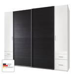 Armoire à vêtements Lotto IV Blanc alpin / Imitation chêne noir - Largeur : 225 cm - Sans cadre passepartout