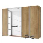 Armoire mixte Hayfork Imitation chêne de Riviera / Verre miroir - Largeur : 250 cm