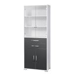 Armoire combinée Merit I Gris brillant / Blanc