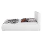 Gestoffeerd bed Taha kunstleer wit - 180 x 200cm