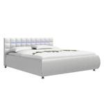 Comfortabel gestoffeerd bed Topi wit kunstleer - 140 x 200cm