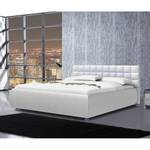 Comfortabel gestoffeerd bed Topi wit kunstleer - 140 x 200cm