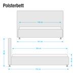 Comfortabel gestoffeerd bed Topi wit kunstleer - 140 x 200cm