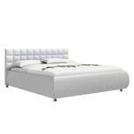 Comfortabel gestoffeerd bed Topi wit kunstleer - 180 x 200cm