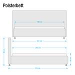 Komfort-Polsterbett Topi Kunstleder - Weiß - 180 x 200cm