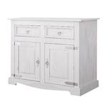 Dressoir Zacateca met 2 deuren - massief grenenhout - wit