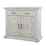 Commode Aylin Peuplier partiellement massif Blanc vieilli