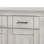 Commode Aylin Peuplier partiellement massif Blanc vieilli