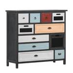 Commode Belur III Sapin partiellement massif Multicolore