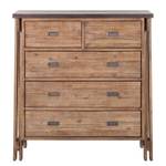 Dressoir Beton II deels massief acaciahout/betonnen look - Steenkoolkleurig