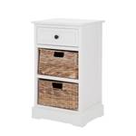 Commode Carrie massief grenenhout wit/beige